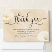 Calligraphy Watercolor Lilien Beerdigung Danke