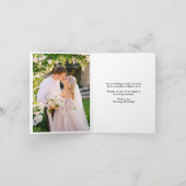 Calligraphy Wedding 2 Foto von Gold Overlay Dankeskarte (Innenseite)