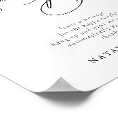 Calligraphy Wedding Audio Telefon Gästebuchsignatu Poster (Ecke)