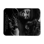 Calligraphy Wedding Classic Elegant Save the Date Magnet (Horizontal)