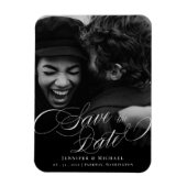 Calligraphy Wedding Classic Elegant Save the Date Magnet (Vertikal)