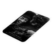 Calligraphy Wedding Classic Elegant Save the Date Magnet (Linke Seite)