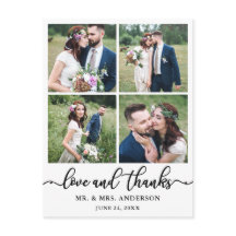 Calligraphy Wedding Collage 4 Foto Vielen Dank