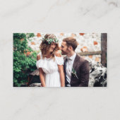 Calligraphy Wedding Details QR Foto Terracotta Begleitkarte (Rückseite)