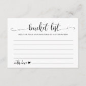 Calligraphy Wedding Ecket List Advisor Cards Begleitkarte (Vorderseite)