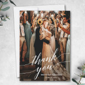 Calligraphy Wedding Foto Script Overlay Dankeskarte