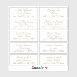 Calligraphy Wedding Guest Address Labels ORDER M/L