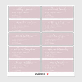 Calligraphy Wedding Guest Address Labels UK Layout