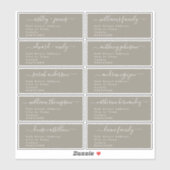 Calligraphy Wedding Guest Address Labels UK Layout (Blatt)