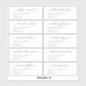 Calligraphy Wedding Guest Address Labels UK Layout (Blatt)