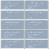 Calligraphy Wedding Guest Address Labels UK Layout (Vorderseite)
