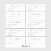 Calligraphy Wedding Guest Address Labels UK Layout (Blatt)