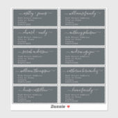 Calligraphy Wedding Guest Address Labels UK Layout (Blatt)