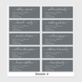 Calligraphy Wedding Guest Address Labels UK Layout