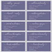 Calligraphy Wedding Guest Address Labels UK Layout (Vorderseite)