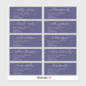 Calligraphy Wedding Guest Address Labels UK Layout (Blatt)