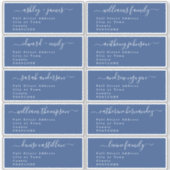 Calligraphy Wedding Guest Address Labels UK Layout (Vorderseite)