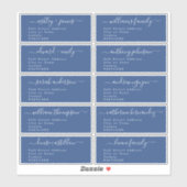 Calligraphy Wedding Guest Address Labels UK Layout (Blatt)