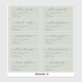 Calligraphy Wedding Guest Address Labels UK Layout (Blatt)