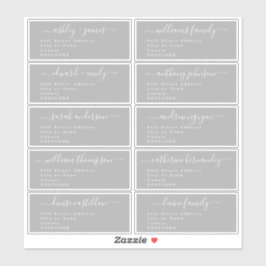 Calligraphy Wedding Guest Address Labels UK Layout