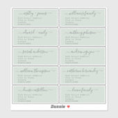 Calligraphy Wedding Guest Address Labels UK Layout (Blatt)