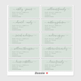 Calligraphy Wedding Guest Address Labels UK Layout