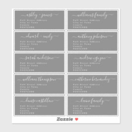 Calligraphy Wedding Guest Address Labels UK Layout