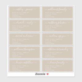 Calligraphy Wedding Guest Address Labels UK Layout