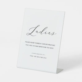 Calligraphy Wedding Ladys Badezimmer Sockelschild