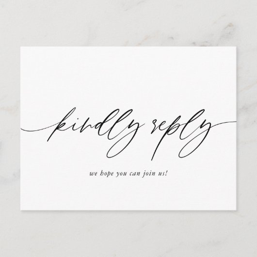 Calligraphy Wedding Menu Choice UAWG Postkarte (Vorderseite)