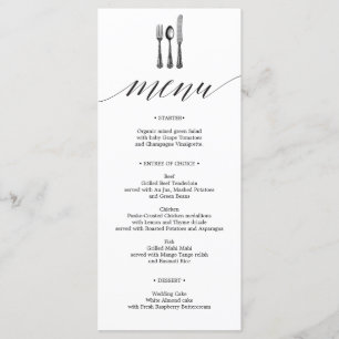 Calligraphy Wedding Menu - Menü für Hochzeiten Menükarte
