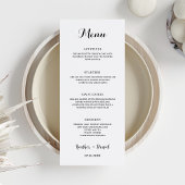 Calligraphy Wedding Menu Table Empfang Dinner Einladung