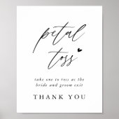 Calligraphy Wedding Petal Toss Senden Sie das Zeic Poster (Vorne)