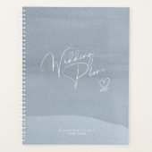 Calligraphy Wedding Plans Dusty Blue ID771 Planer (Vorderseite)