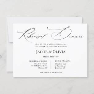 Calligraphy Wedding Probe Dinner laden Sie ein Einladung