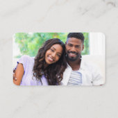 Calligraphy Wedding Registry Foto Periwinkle Begleitkarte (Rückseite)