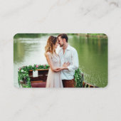 Calligraphy Wedding Registry Foto Terracotta Begleitkarte (Rückseite)