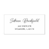 Calligraphy Wedding Return Address Label Gummistempel (Prägung)