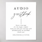 Calligraphy Wedding Telefon Gästebuchsignatur Poster (Vorne)