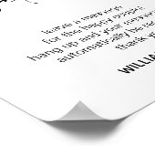 Calligraphy Wedding Telefon Gästebuchsignatur Poster (Ecke)