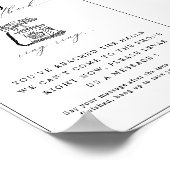 Calligraphy Wedding Telefone Audio Guestbook Zeich Poster (Ecke)