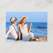 Calligraphy Wedding Website 2 QR Overlay Foto Begleitkarte (Rückseite)