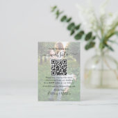 Calligraphy Wedding Website QR Overlay Foto Begleitkarte (Stehend Vorderseite)