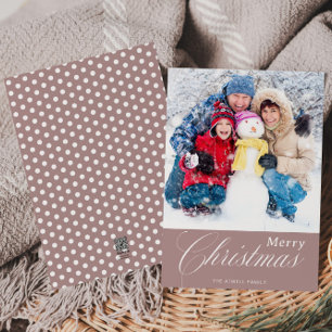 Calligraphy Winter Family Foto Frohe Weihnachten