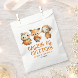 Calling All Critters Woodland Fall Kids' Birthday Geschenktütchen