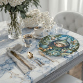 Calling All Elves Snowflakes Hail Christmas Party Pappteller