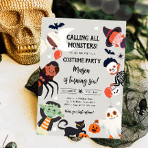 Calling All Monsters Halloween Costume Birthday