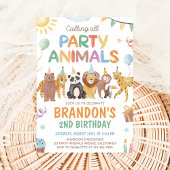 Calling All Party Animals Birthday Invitation Einladung