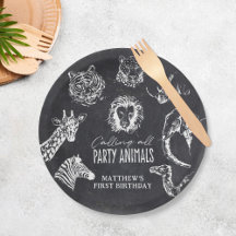 Calling All Party Animals Chalkboard Birthday