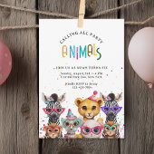 Calling All Party Animals! Zoo Birthday Invitation Einladung